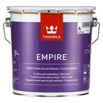 EMPIRE A краска для мебели п/матовая (база A белая), 2.7л Тиккурила