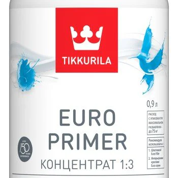 ЕВРО Праймер (концентрат 1:3, антигрибковая и антиплесень), 0.9л Тиккурила